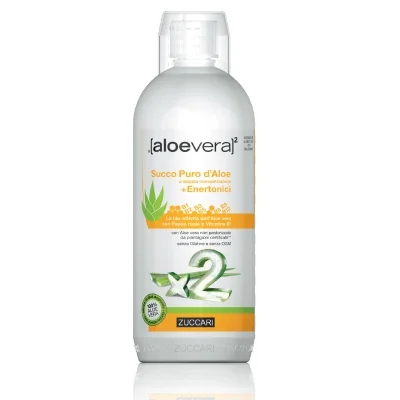 ZUCCARI ALOEVERA 2 SUCCO PURO D'ALOE A DOPPIA CONCENTRAZIONE + ENERTONICI 1 L