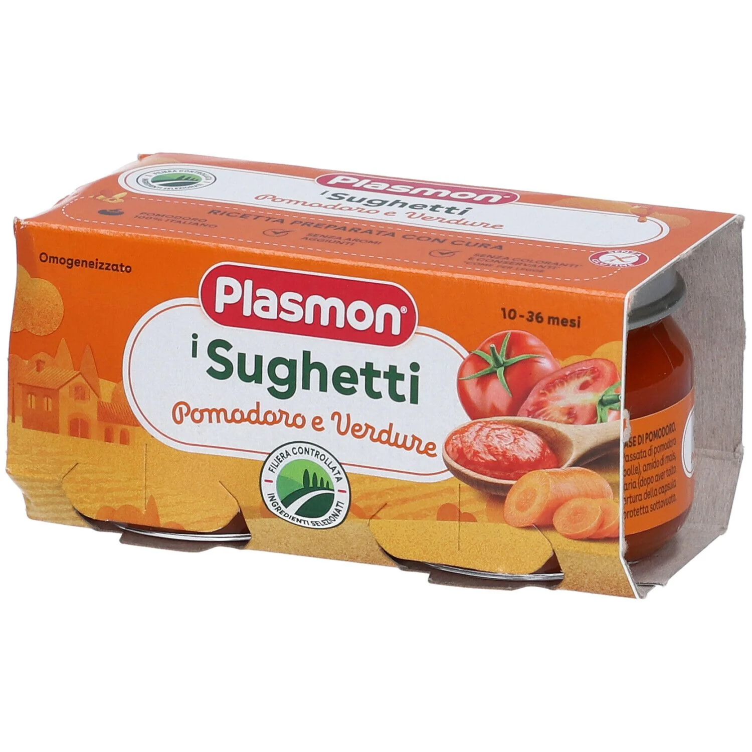 PLASMON I SUGHETTI POMODORO E VERDURE 2X80 G