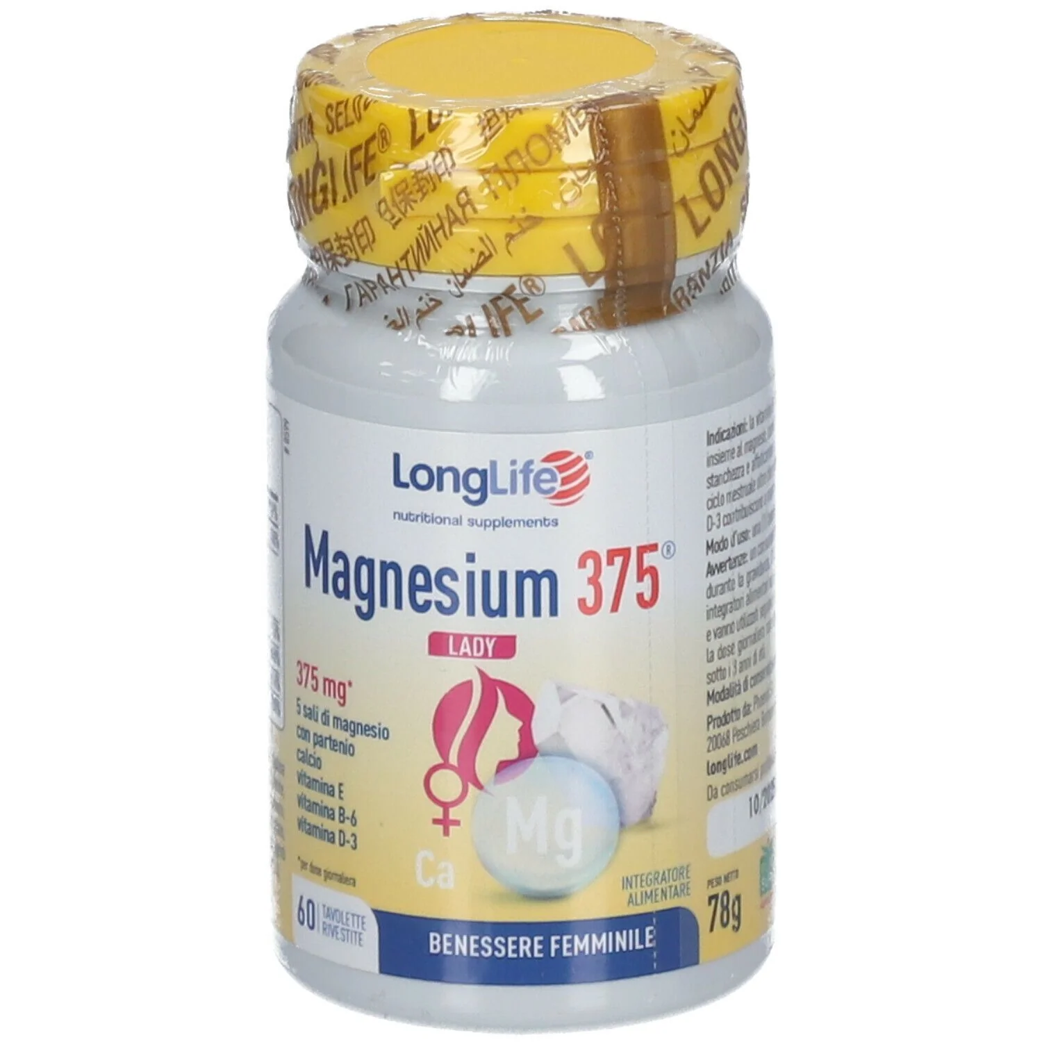 LONGLIFE MAGNESIUM 375 LADY 60 TAVOLETTE