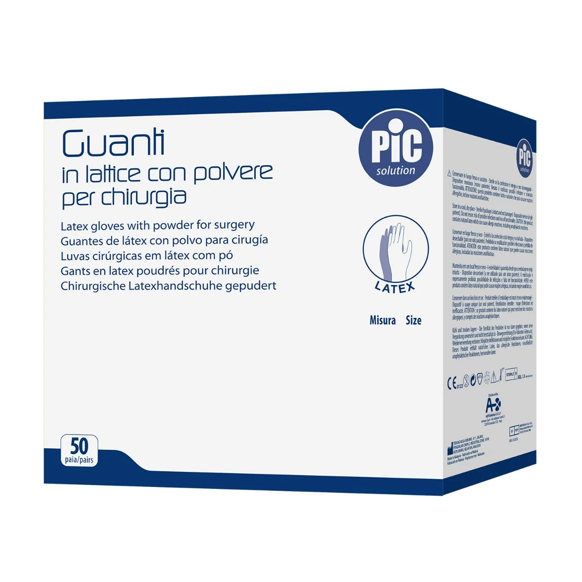 PIC GUANTO CHIRURGICO STERILE CON POLVERE MISURA 7,5