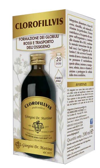 DR. GIORGINI CLOROFILLVIS LIQUIDO ANALCOLICO INTEGRATORE 200 ML