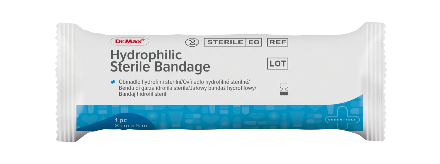 DR.MAX HYDROPHILIC STERILE BANDAGE 8 CM X 5 M