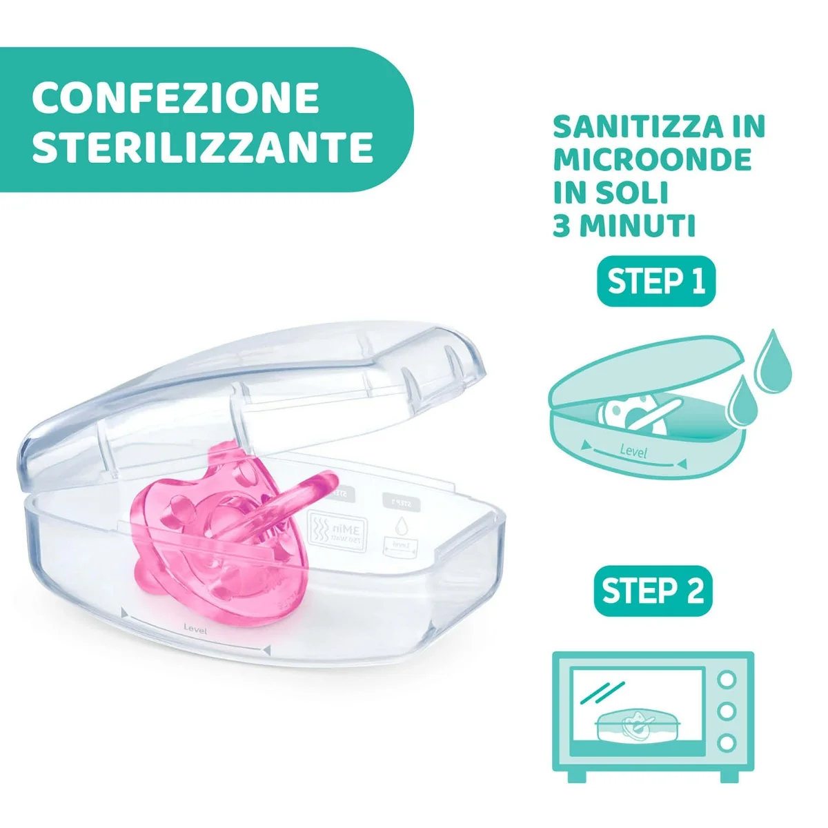 CHICCO TOVAGLIETTA SILICONE ROSA   - Ecommerce Farmacia