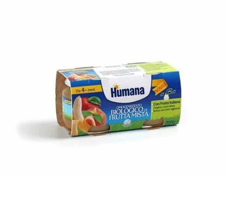 HUMANA OMOGENEIZZATO BIOLOGICO ALLA FRUTTA MISTA 2X100 G