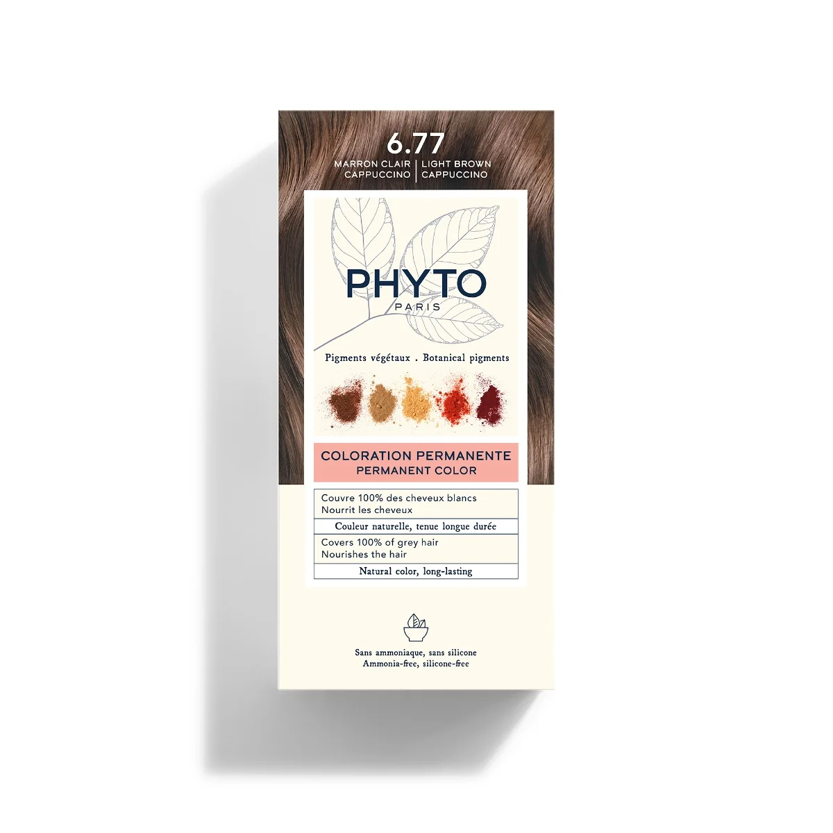 PHYTO PHYTOCOLOR 6.77 MARRONE CHIARO CAPPUCCINO COLORAZIONE PERMANENTE SENZA AMMONIACA