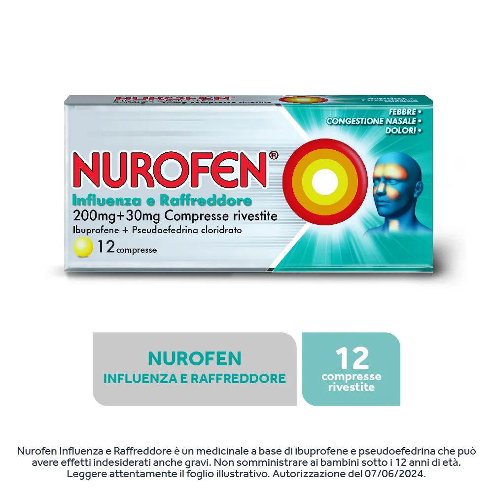 Nurofen Influenza Raffreddore 12 Compresse 