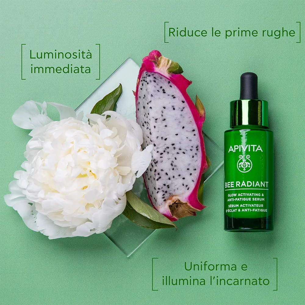 Apivita Bee Radiant Peony Serum 30 Ml Attivatore Luminosità e Anti-Fatica