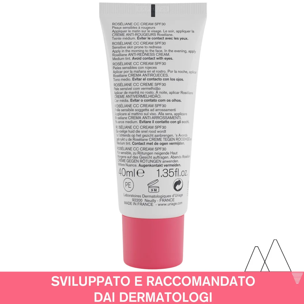 Uriage Rosèliane CC Crema SPF 30 Uniformante Viso 40 ml 