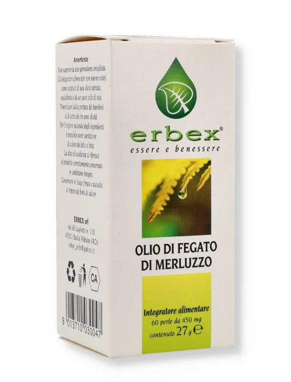 OLIO FEGATO MERLUZZO 60 PERLE