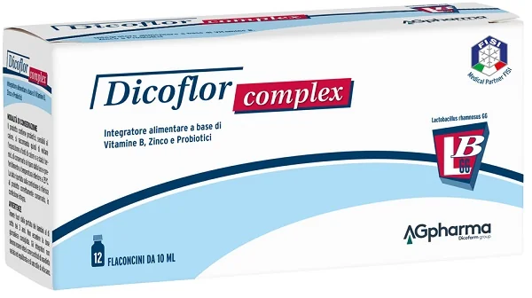 DICOFLOR COMPLEX INTEGRATORE FERMENTI LATTICI 12 FLACONCINI 10 ML