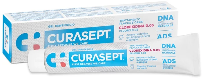 CURASEPT CLOREXIDINA 0,05% ADS+DNA GEL DENTIFRICIO 75 ML