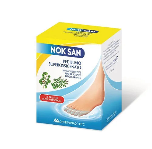 NOK SAN PEDILUVIO SUPEROSSIGENATO AMMORBIDENTE E DEODORANTE 250 G - 10 BUSTINE