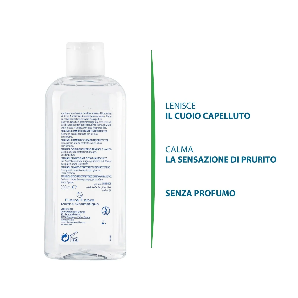 Ducray Sensinol Shampoo 200 ml Cuoio Capelluto Sensibile e Irritabile