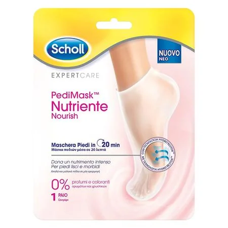 Scholl Pedimask Maschera Piedi Nutriente ai 3 Oli Avocado Argan e Jojoba 2 Paia 