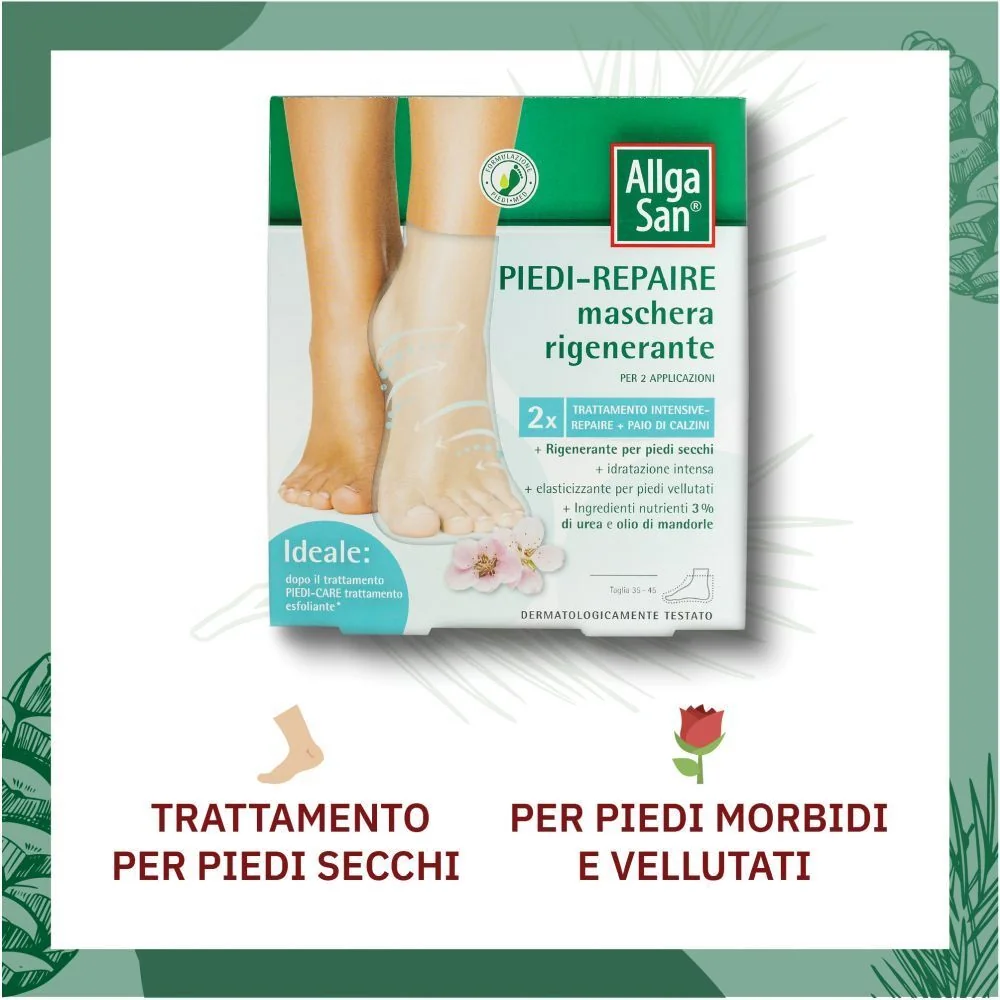 ALLGASAN PIEDI REPAIRE MASCHERA RIGENERANTE 2 TRATTAMENTI 28 ML