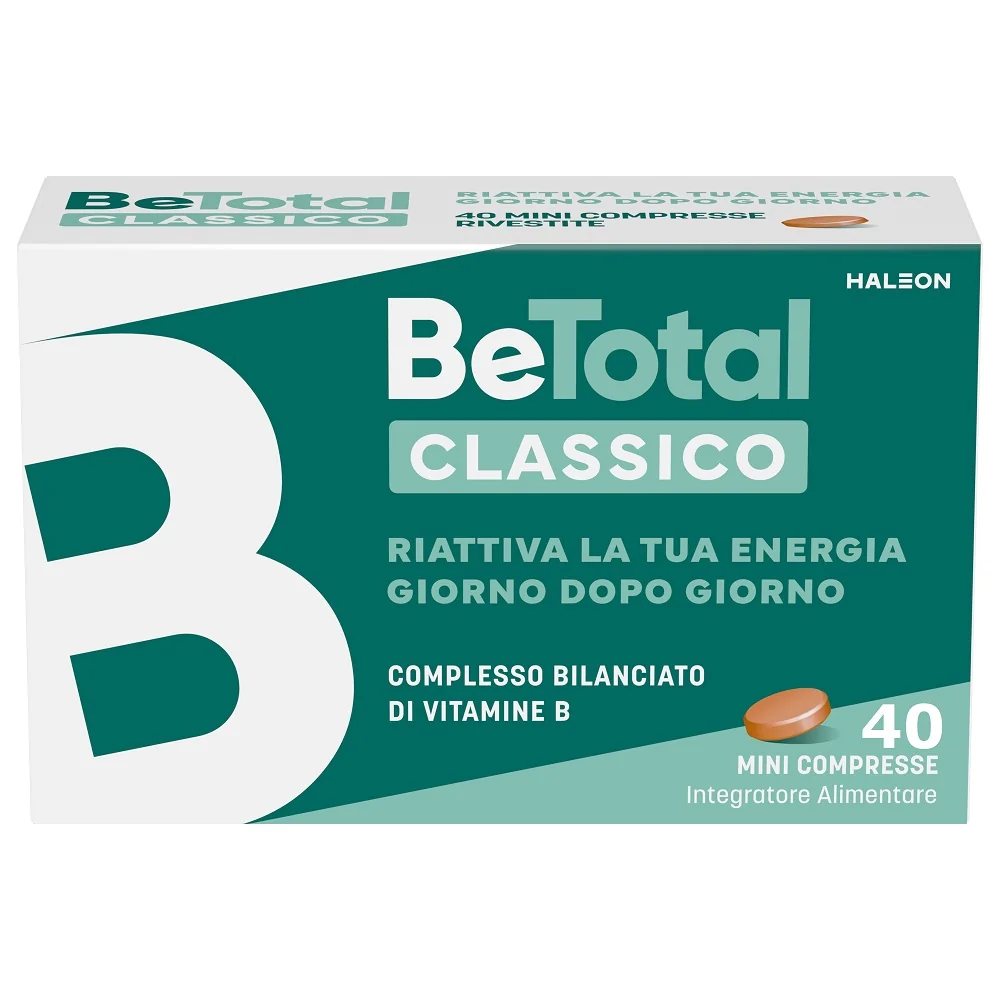 BE-TOTAL INTEGRATORE ALIMENTARE COMPLESSO BILANCIATO DI VITAMINE B 40 COMPRESSE