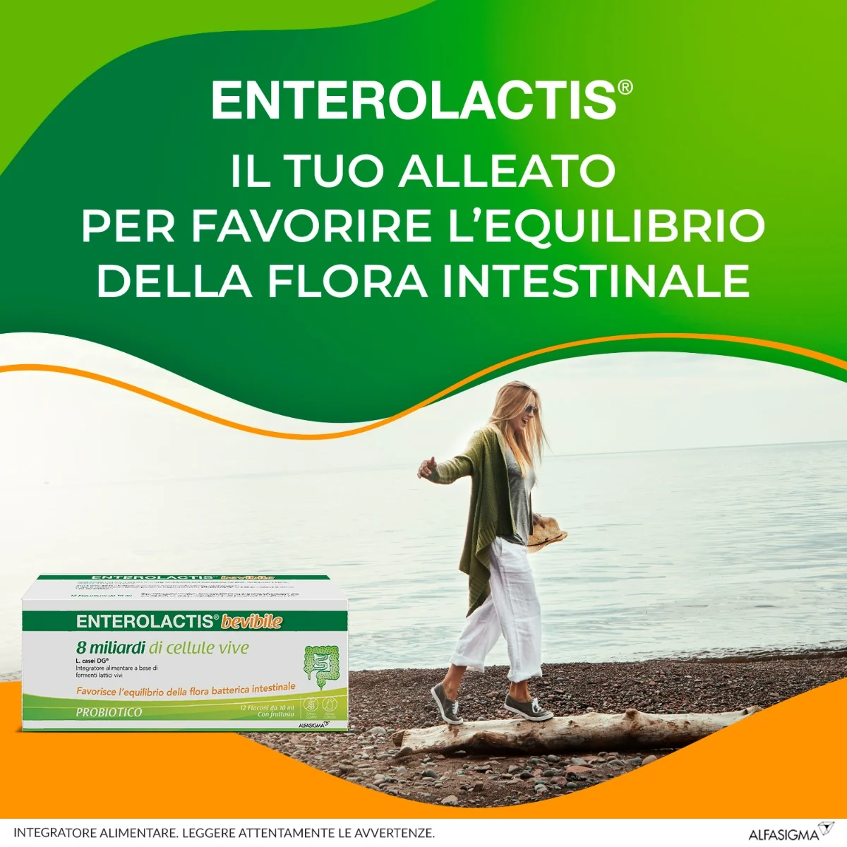 Enterolactis Bevibile 12 Flaconcini x 10 ml Integratore fermenti Lattici