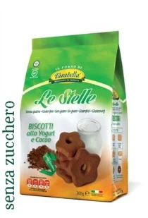 LE STELLE BISCOTTI YOGURT CACAO SENZA ZUCCHERI 300 G