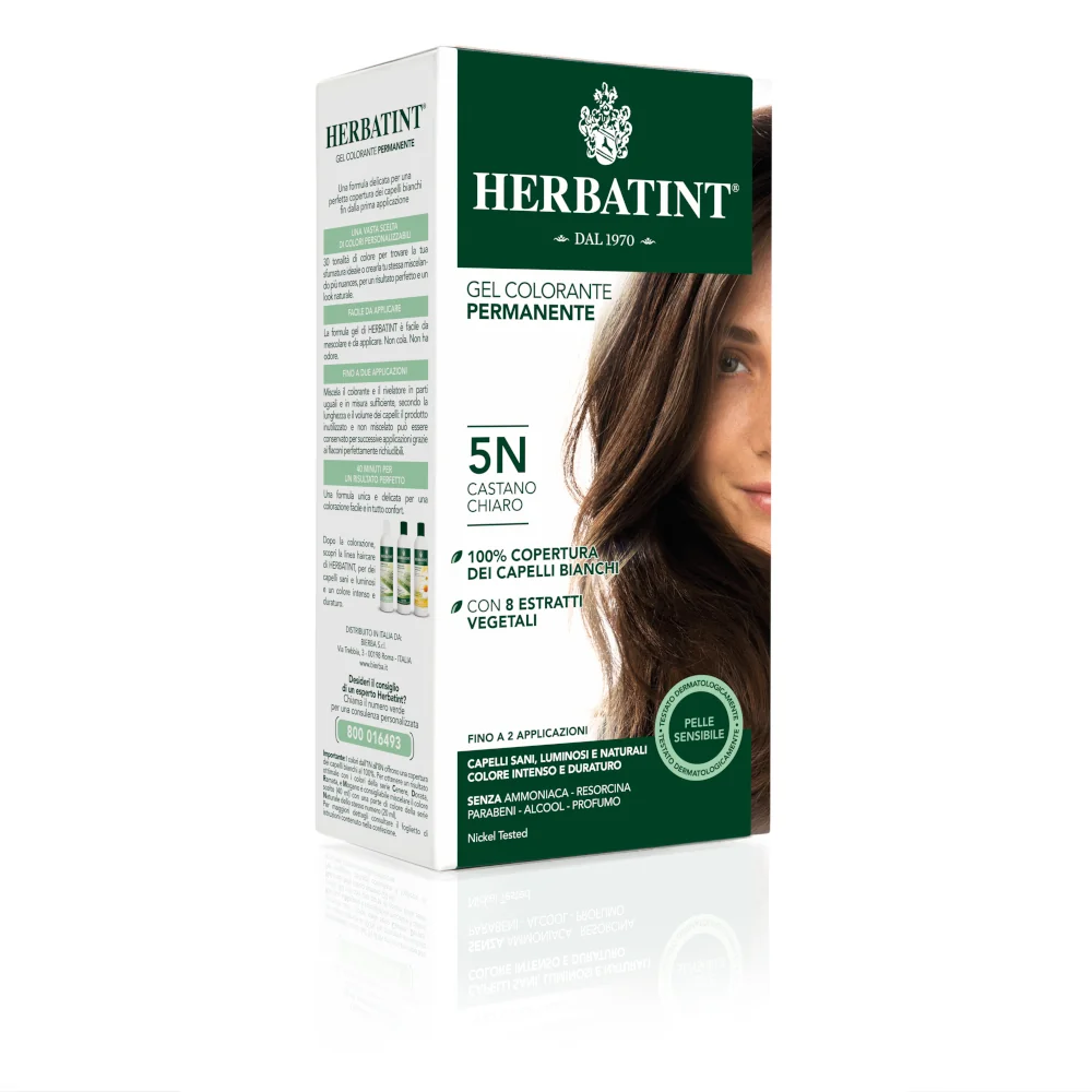 HERBATINT TINTURA CAPELLI GEL PERMANENTE 5N CASTANO CHIARO 150 ML