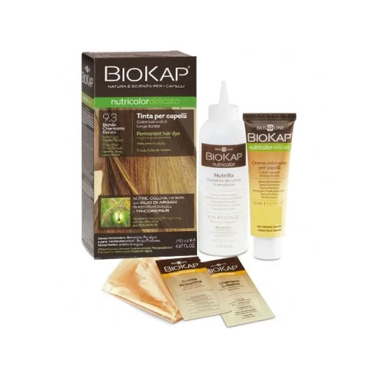 Biokap Nutricolor Delicato 9.3 Biondo Chiarissimo Dorato Colorazione Capelli Bio