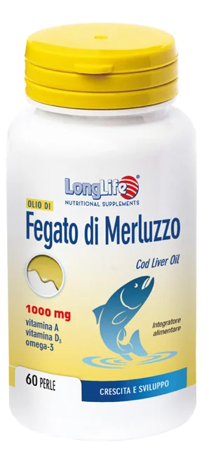 LONGLIFE OLIO DI FEGATO DI MERLUZZO INTEGRATORE 60 PERLE