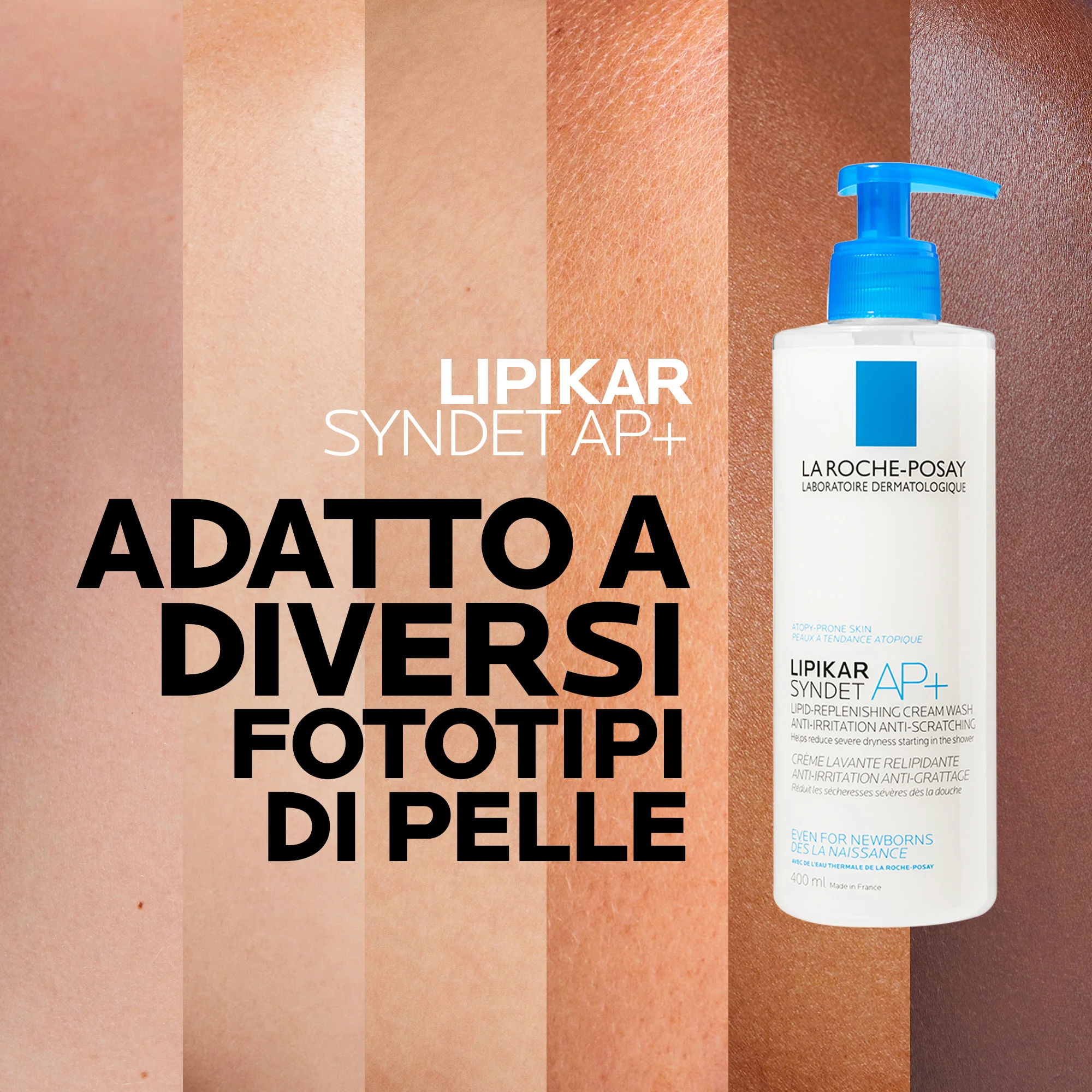 La Roche Posay Lipikar Syndet AP+ 400 ml Crema Corpo Detergente Lenitiva