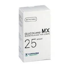 GLUCOCARD MX BLOOD GLUCOSE STRISCE REATTIVE GLICEMIA 25 PEZZI