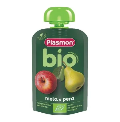 PLASMON BIO POUCH MELA PERA 100G