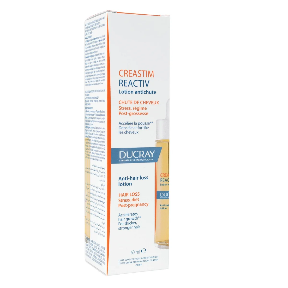 Ducray Creastim Reactiv Lozione Caduta Capelli 60 ml Stress, Diete, Post-gravidanza