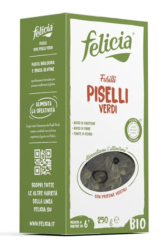 FELICIA BIO FUSILLI IN PASTA DI PISELLI VERDI SENZA GLUTINE 250 G