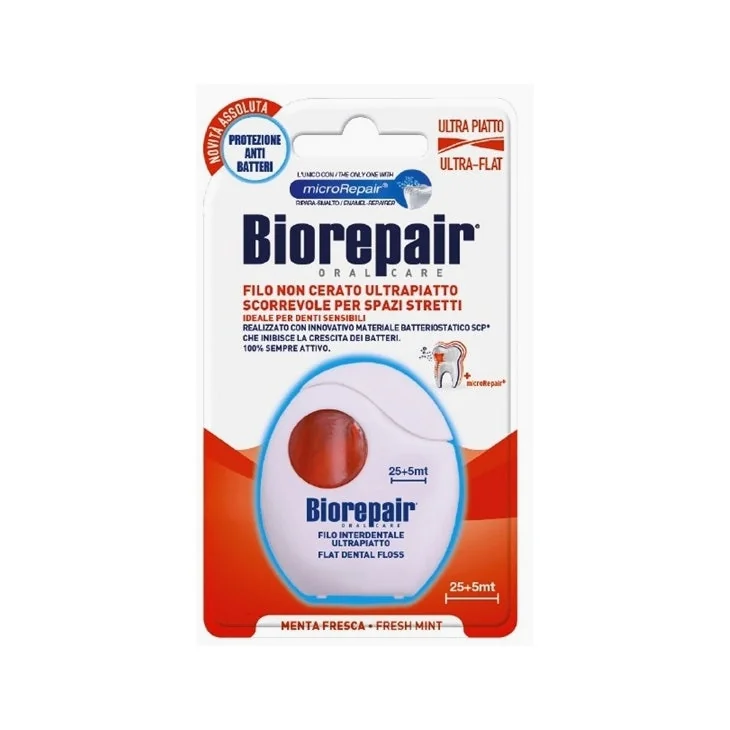 Biorepair Filo Interdentale Non Cerato Ultrapiatto 