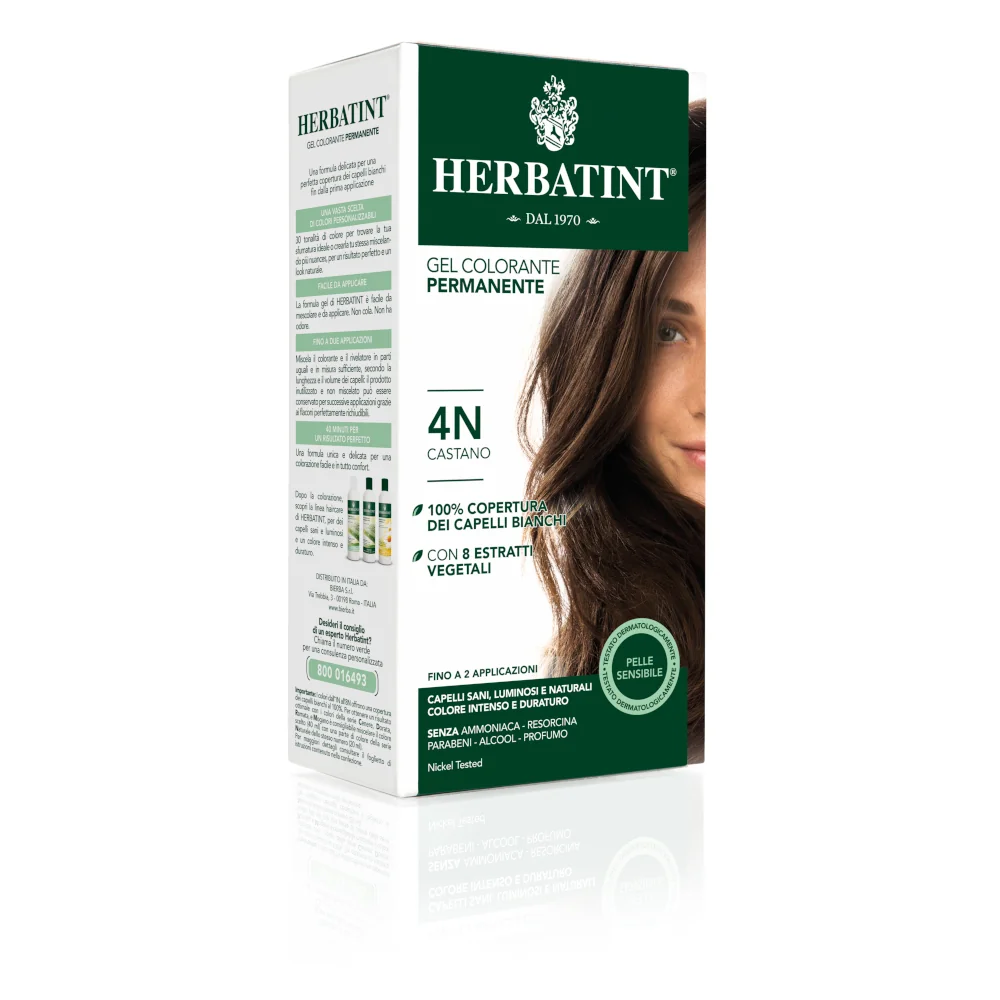 HERBATINT TINTURA CAPELLI GEL PERMANENTE 4N CASTANO 150 ML