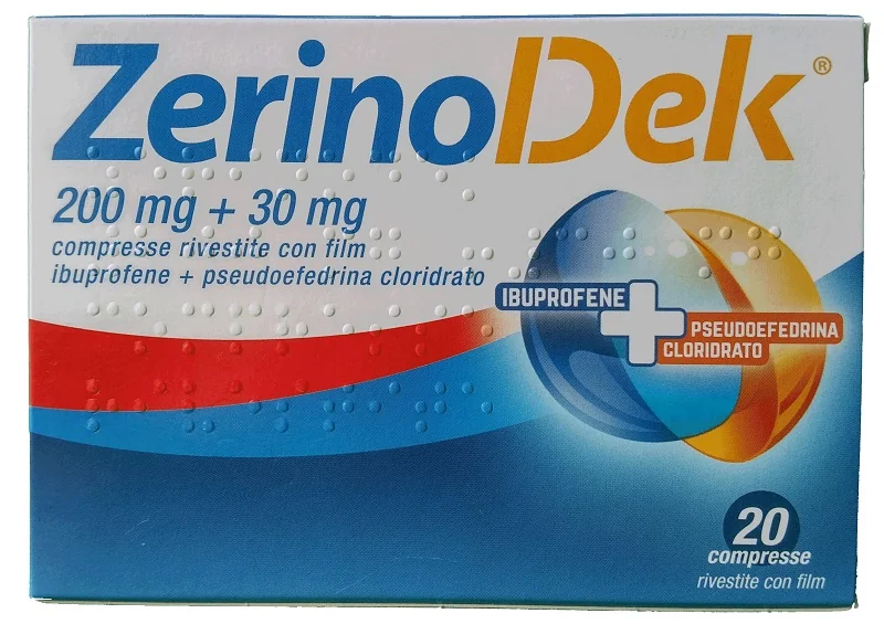 ZERINOACTIVE 200 + 30 MG CONTRO SINTOMI INFLUENZALI 20 COMPRESSE RIVESTITE