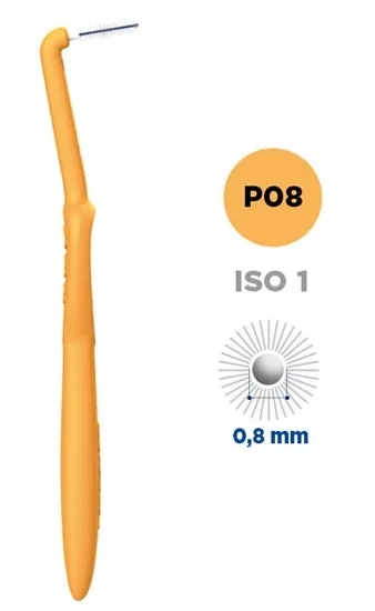 CURASEPT PROXI ANGLE PREVENTION P08 ISO 1 0,8 MM SCOVOLINO ARANCIO CHIARO 5 PEZZI