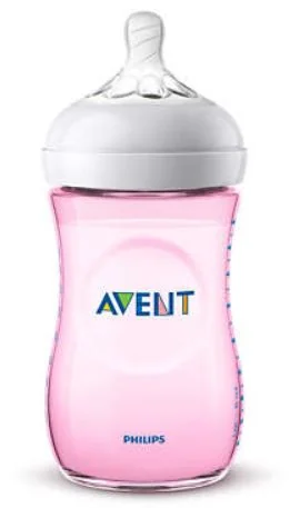 AVENT BIB NAT PP ROSA 260ML