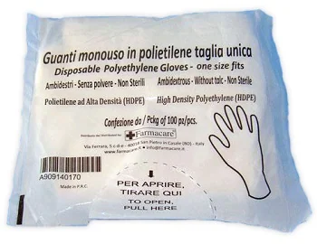 FARMACARE GUANTI MONOUSO IN PVC 100 PEZZI