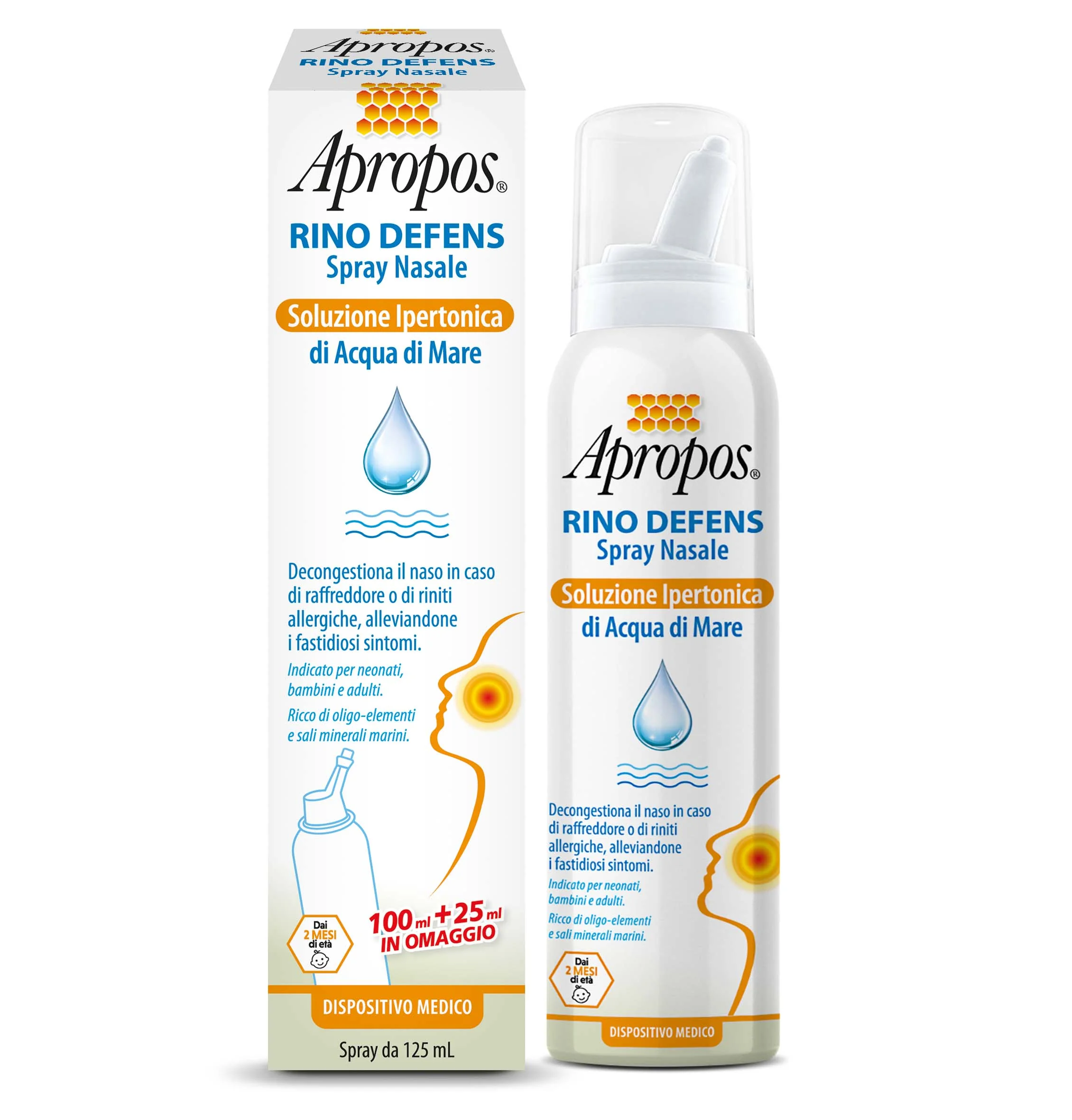 APROPOS RINO DEFENS SPRAY NASALE SOLUZIONE IPERTONICA 125 ML