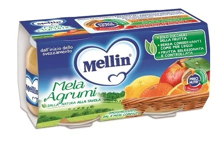 MELLIN OMOGENEIZZATO MELA AGRUMI 2 X 100 G