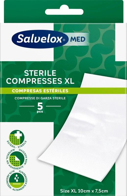 SALVELOX COMPRESSE DI GARZA STER FORMATO XL 5PZ