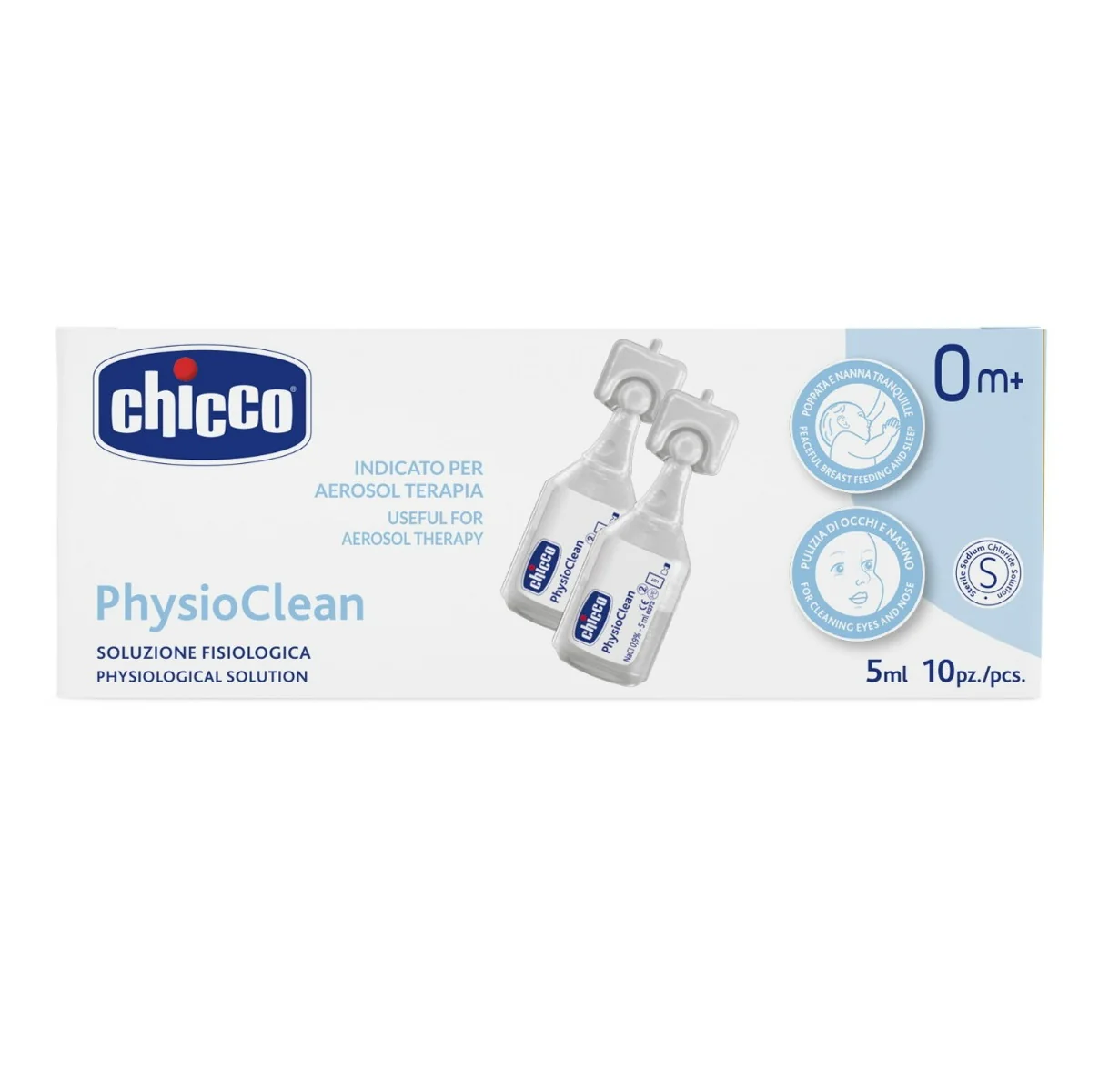 CHICCO PHYSIOCLEAN SOLUZIONE FISIOLOGICA 5ML 10 PEZZI