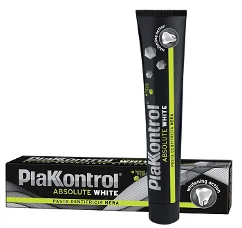 PLAKKONTROL ABSOLUTE WHITE PASTA DENTIFRICIA NERA SBIANCANTE 75 ML