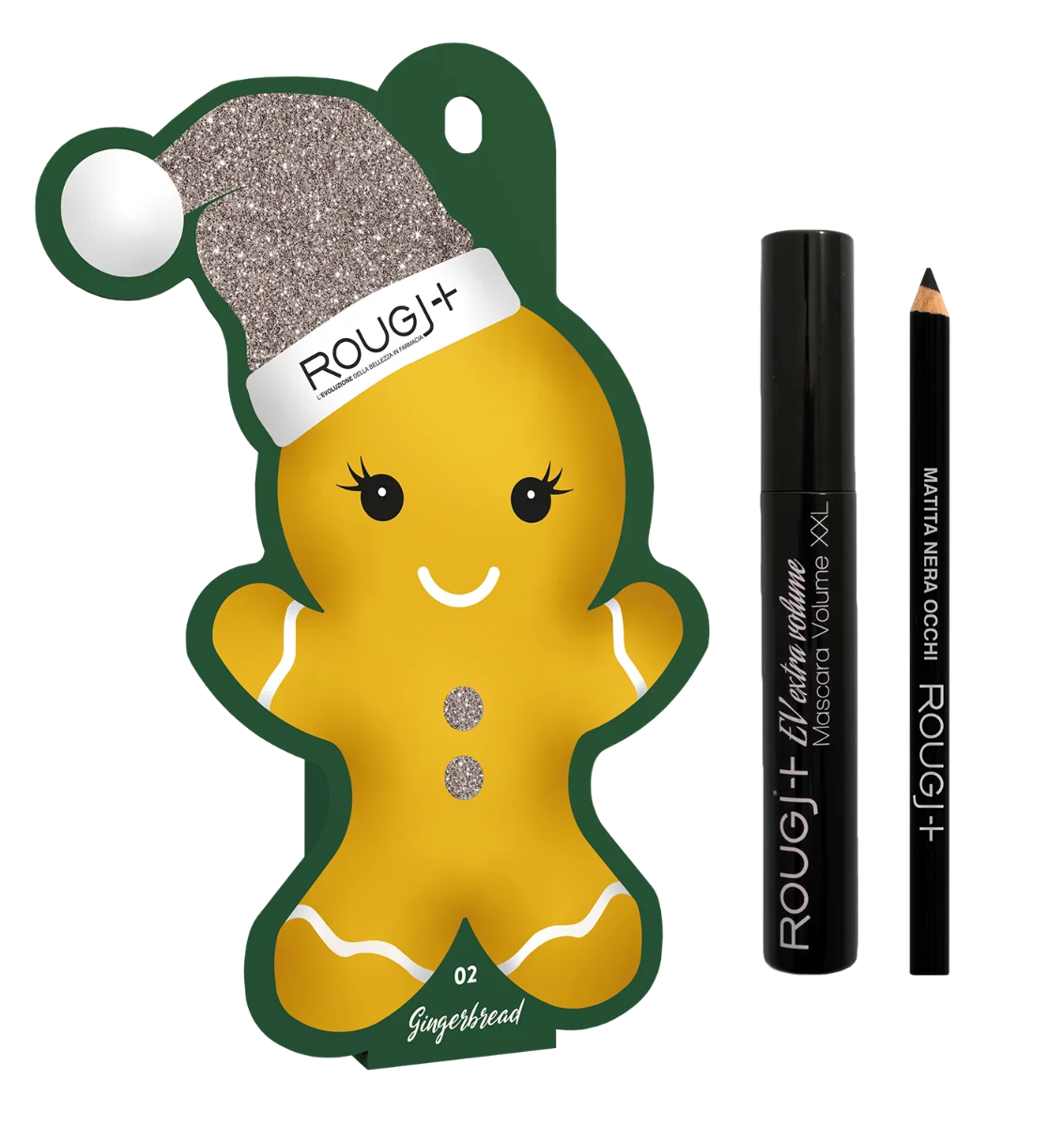 Rougj Ginger Bread Matita Nera + Mascara Extra-Volume EV Nero Kit make up