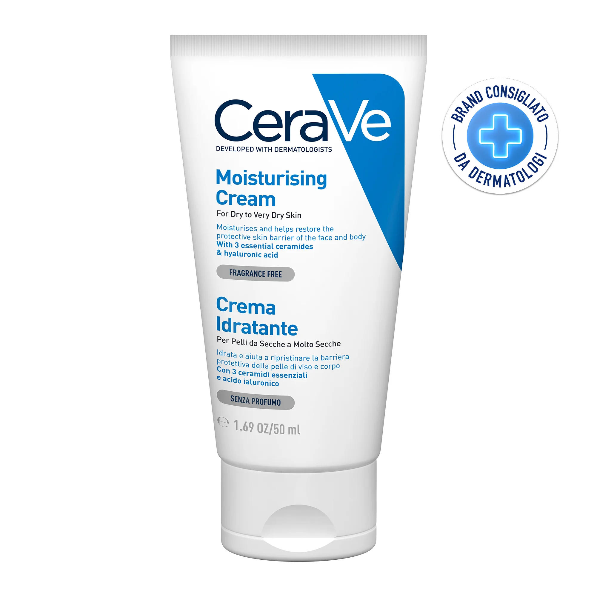 Cerave Crema Idratante 50 ml Pelle da Secca a Molto Secca