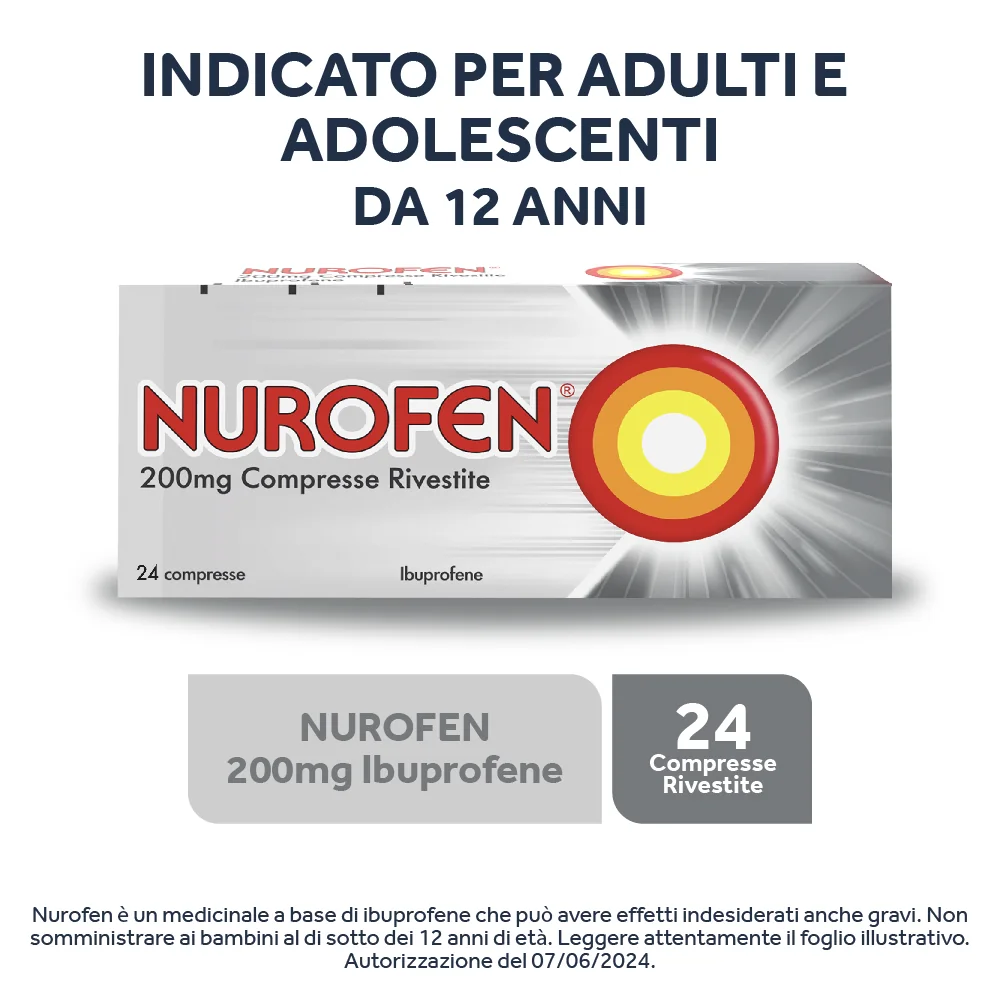 Nurofen 200 mg 24 Compresse Rivestite Antinfiammatorio