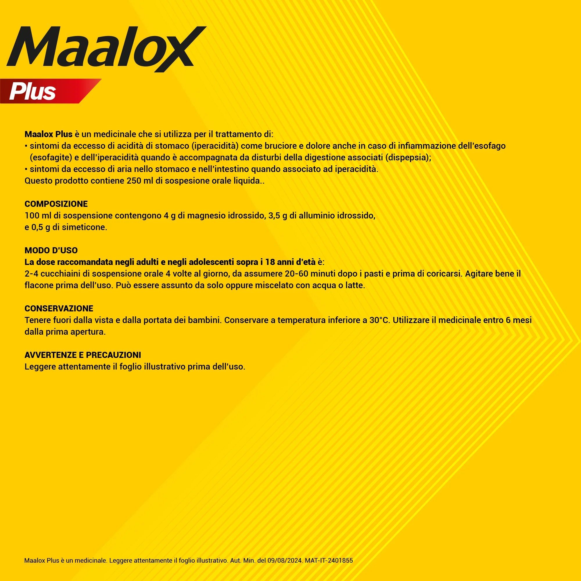 Maalox Plus Sospensione Orale Gusto Limone 250 ml Antiacido