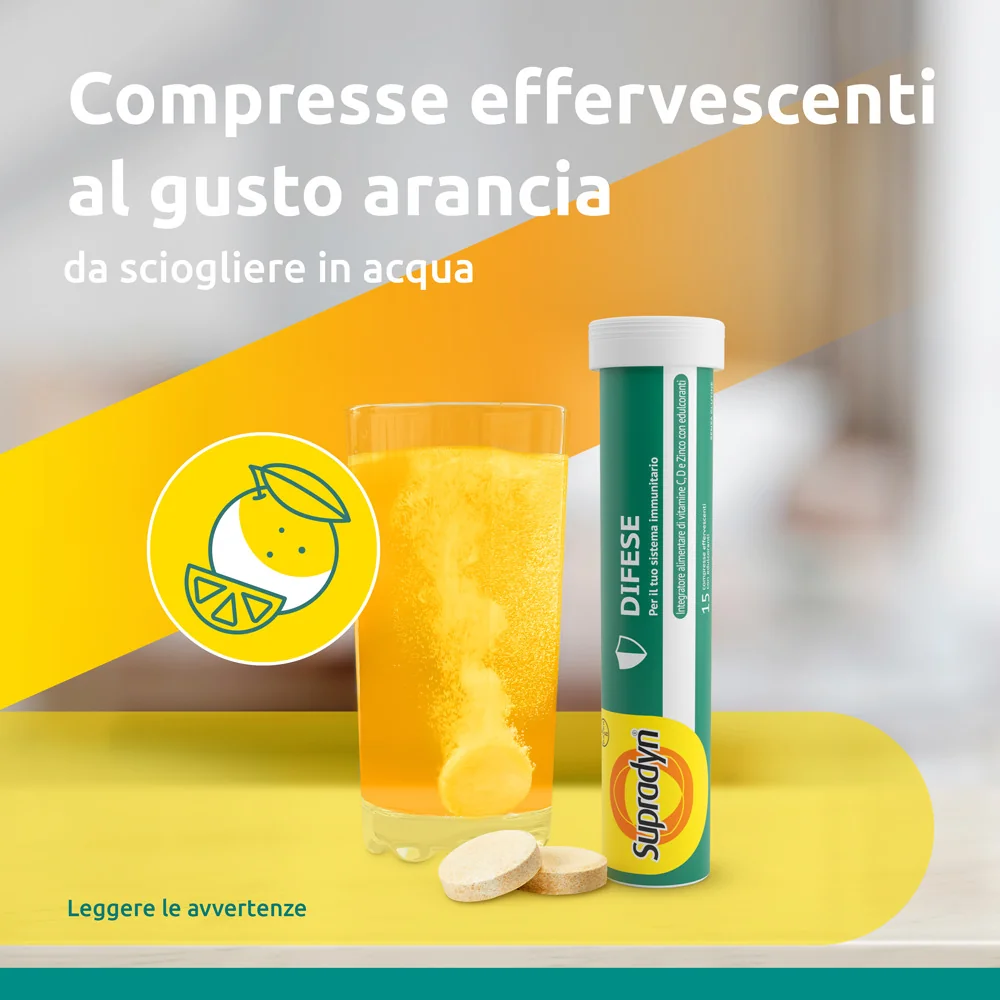 Supradyn Difese 30 Compresse Effervescenti Vitamine C, D e Zinco