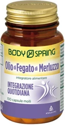 BODY SPRING OLIO DI FEGATO DI MERLUZZO 100 CAPSULE