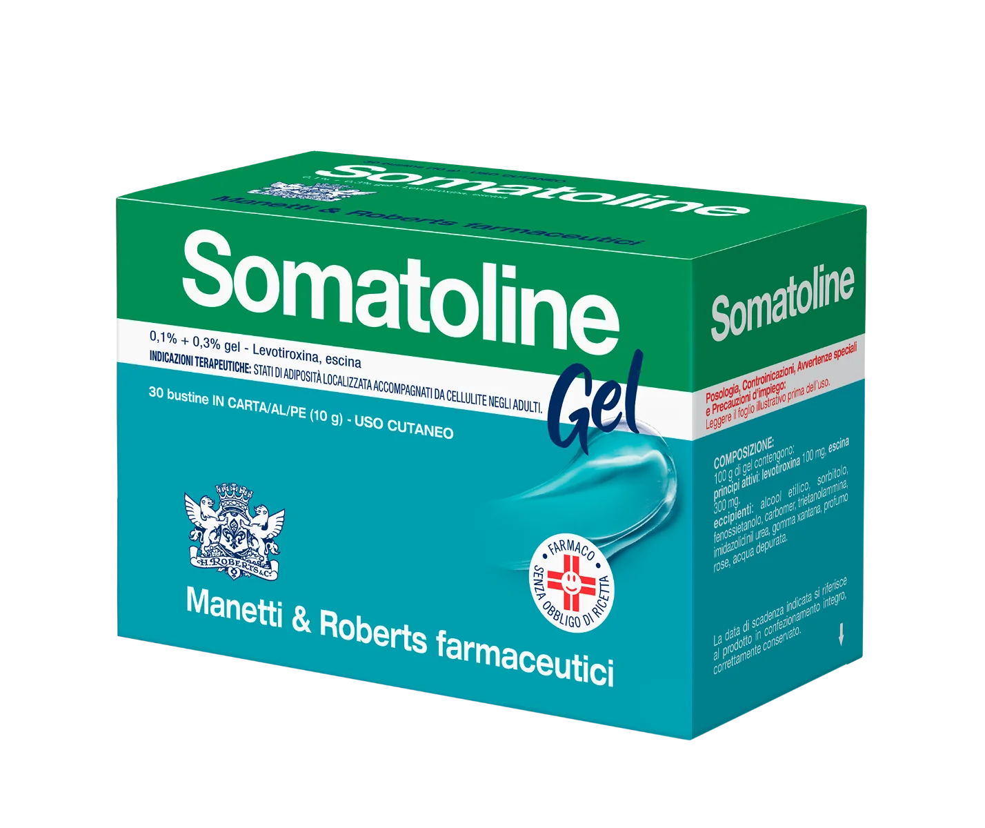 SOMATOLINE GEL 30 BUSTINE 10 G 0,1% + 0,3%