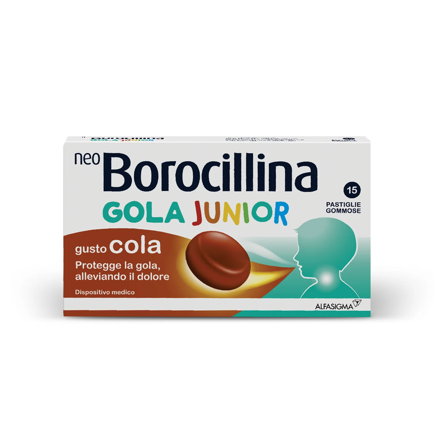 NEOBOROCILLINA GOLA JUNIOR GUSTO COLA 15 PASTIGLIE