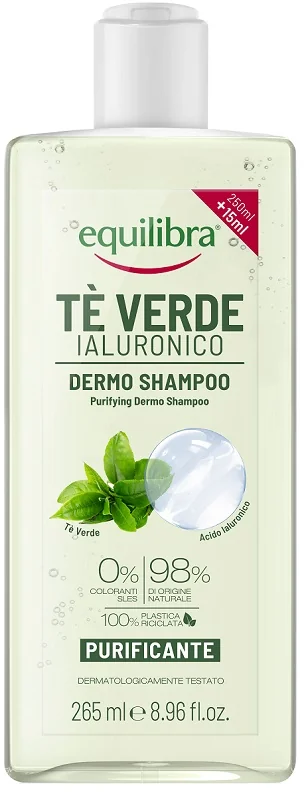 EQUILIBRA CAPELLI TE' VERDE IALURONICO DERMO SHAMPOO IDRATANTE 265 ML